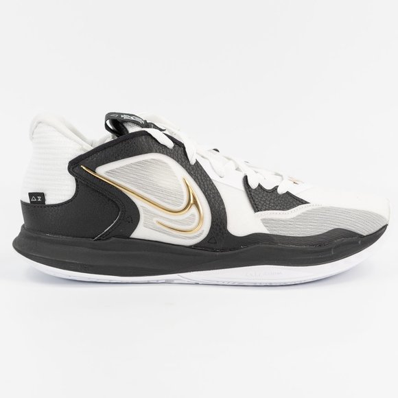 Nike Kyrie Low 5 'White Black Metallic Gold' DJ6012-101 Basketball Sneakers - Picture 2 of 13